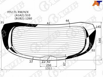 Стекло заднее (Цвет зеленый Обогрев) Hyundai Tucson 15-21 XYG HYU-TL RW/H/X