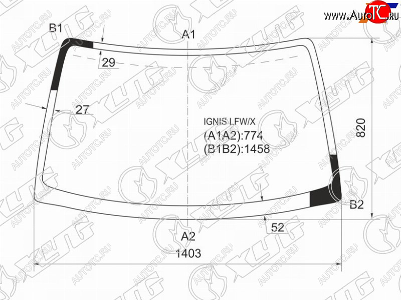 6 999 р. Стекло лобовое Chevrolet Cruze 01-08  Subaru Justy 03-07  Suzuki Ignis 00-07  Swift 00-04 XYG IGNIS LFW/X  с доставкой в г. Кемерово