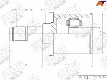 16 899 р. Шрус внутренний LHRH TOYOTA FORTUNER GGN155165GUN15#HILUX GGN1## 1GDFTV 16- HDK IN-TO-44  с доставкой в г. Кемерово. Увеличить фотографию 2