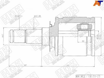 Шрус внутренний TOYOTA LAND CRUISER 200 2UZFE1VDFTV 07- HDK IN-TO-23