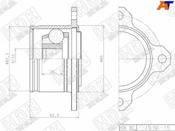 Шрус внутренний RH MITSUBISHI PAJEROMONTERO V64687374757778 HDK IN-MI-15