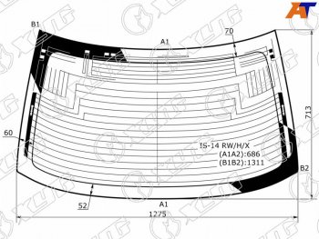 10 249 р. Стекло заднее (Цвет зеленый Обогрев Антенна) Lexus IS 13-20 XYG IS-14 RW/H/X  с доставкой в г. Кемерово. Увеличить фотографию 1