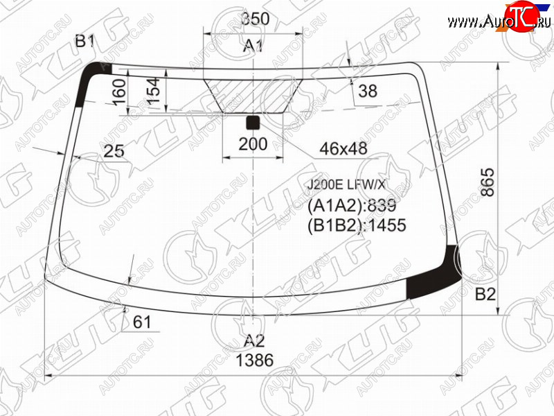 4 999 р. Стекло лобовое Daihatsu Be-Go 06-16  Terios 06-  Toyota Rush 06-16 XYG J200E LFW/X  с доставкой в г. Кемерово