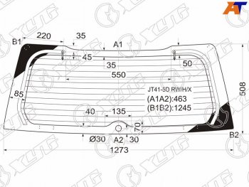 Стекло заднее (Цвет зеленый Обогрев 5D WGN) Mitsubishi Lancer 02-10  Lancer Cedia 00-03 XYG JT41-5D RW/H/X