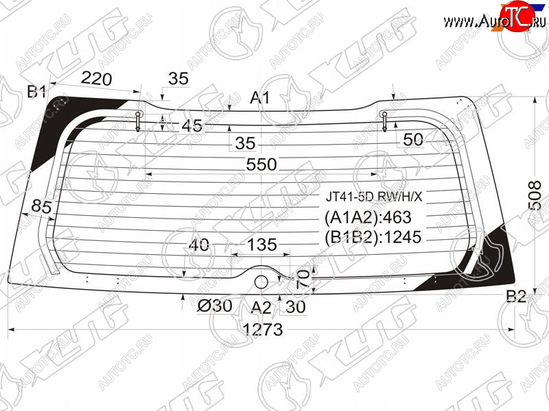 7 199 р. Стекло заднее (Цвет зеленый Обогрев 5D WGN) Mitsubishi Lancer 02-10  Lancer Cedia 00-03 XYG JT41-5D RW/H/X  с доставкой в г. Кемерово