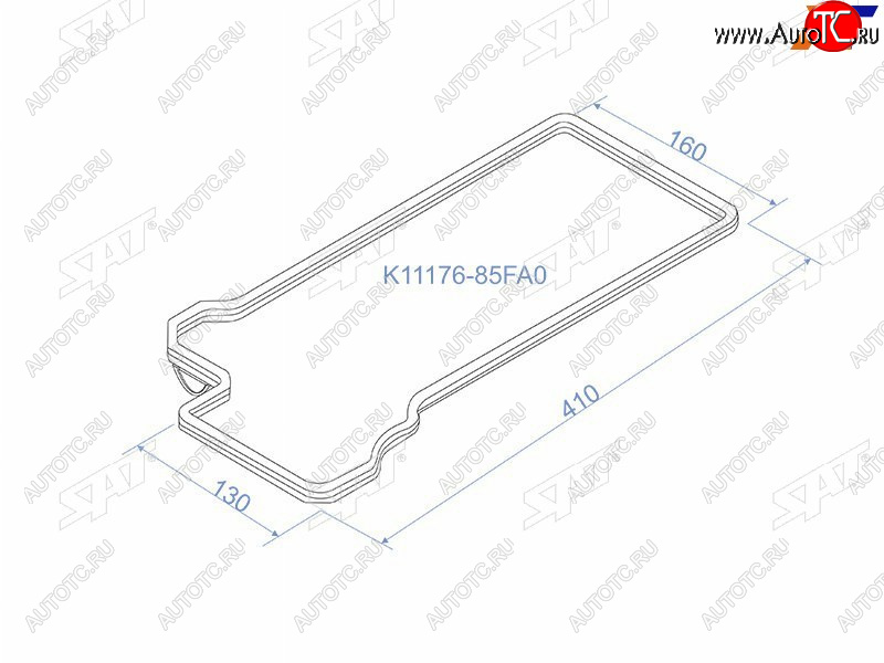 299 р. Прокладка клапанной крышки SZ H20A, H25A H27A, 98-05 GrandVitara XL-7 правая SAT K11176-85FA0  с доставкой в г. Кемерово