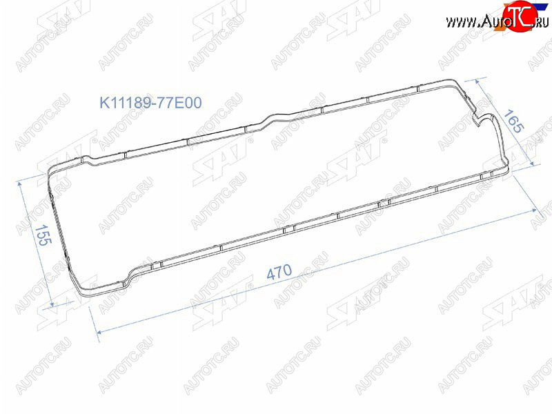 224 р. Прокладка клапанной крышки SZ J20A 96-05, EscudoGrand Vitara SAT K11189-77E00  с доставкой в г. Кемерово
