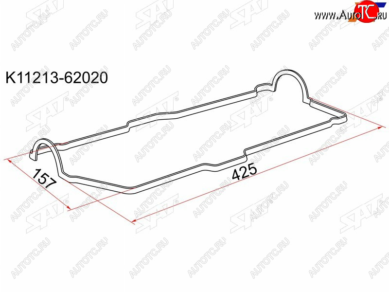 265 р. Прокладка клапанной крышки TY 3-4VZ-FE, 5VZ-FE, LH=RH SAT K11213-62020  с доставкой в г. Кемерово