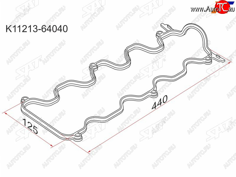 211 р. Прокладка клапанной крышки TY 1-2C# -93 SAT K11213-64040  с доставкой в г. Кемерово