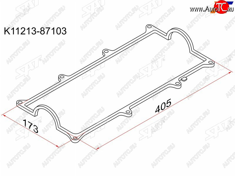 236 р. Прокладка клапанной крышки TYDH HCEJ Terios, Cami J100 SAT K11213-87103  с доставкой в г. Кемерово
