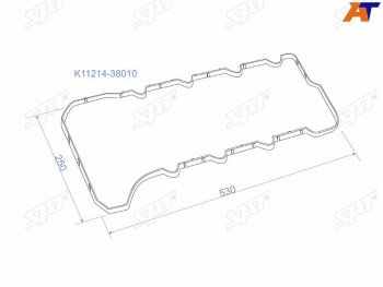 399 р. Прокладка клапанной крышки LEXUS LX570 07-  3URFE №2 SAT K11214-38010  с доставкой в г. Кемерово. Увеличить фотографию 1