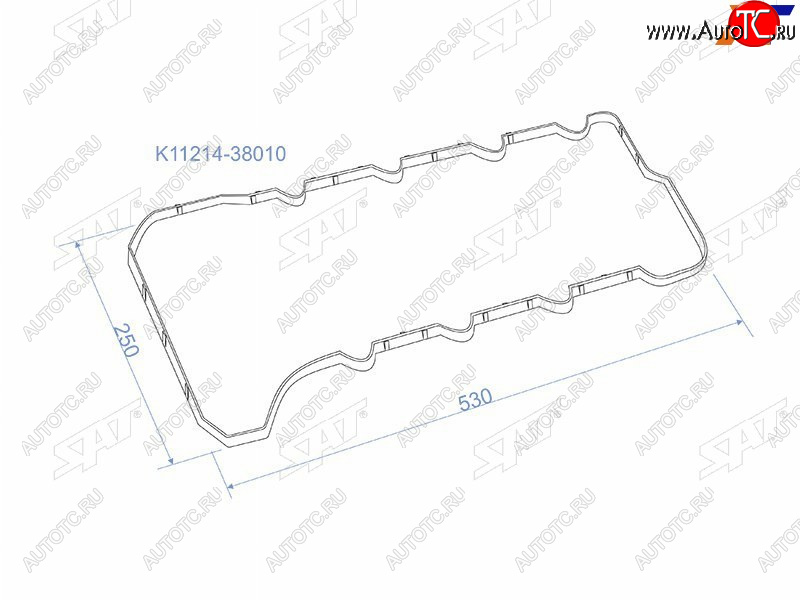 399 р. Прокладка клапанной крышки LEXUS LX570 07-  3URFE №2 SAT K11214-38010  с доставкой в г. Кемерово
