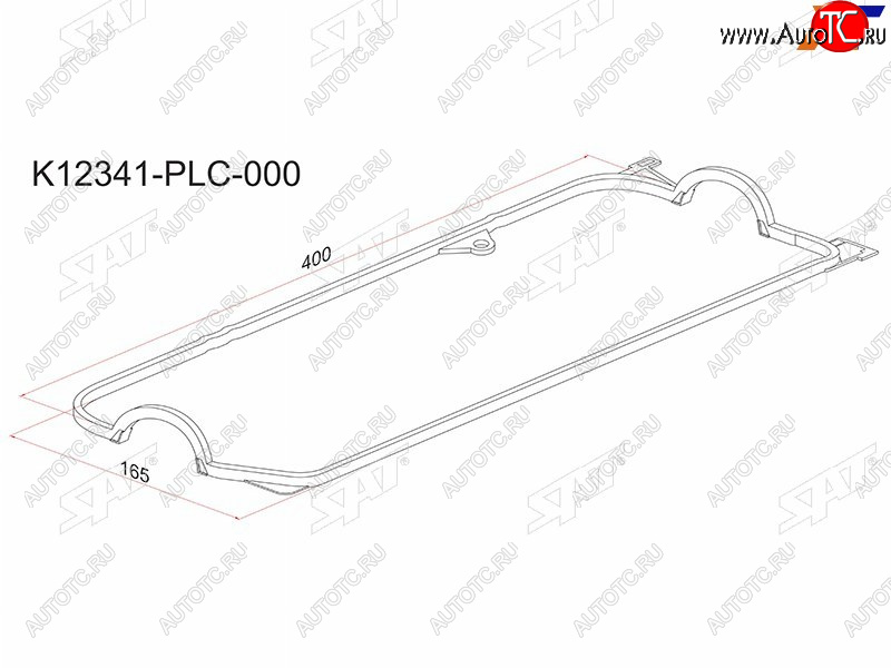 243 р. Прокладка клапанной крышки HO D15B, D17A, Civic ES1 SAT K12341-PLC-000  с доставкой в г. Кемерово