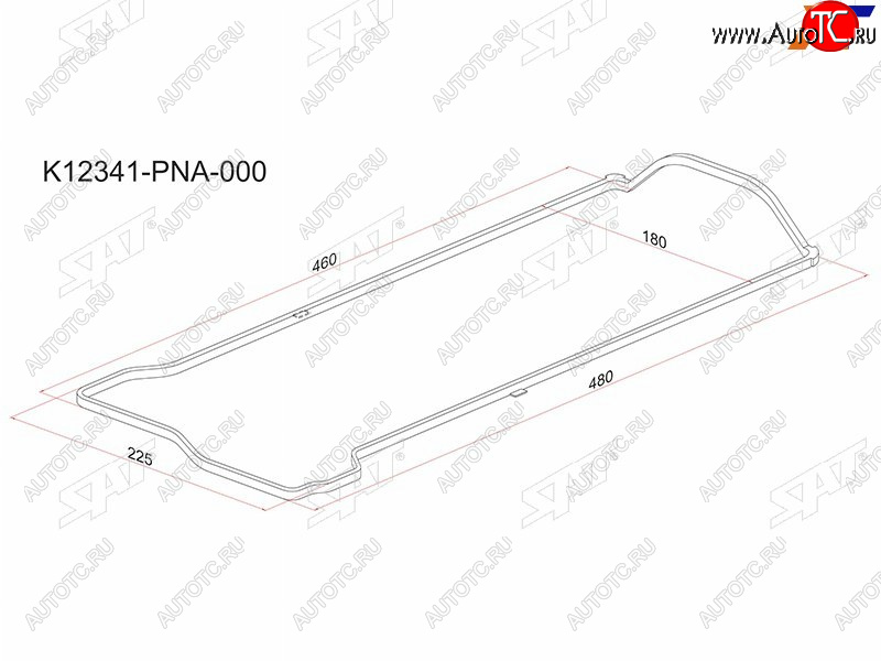 211 р. Прокладка клапанной крышки HO K20AK24A, CR-V RD45, Stream RN1, Accord CL9 SAT K12341-PNA-000  с доставкой в г. Кемерово