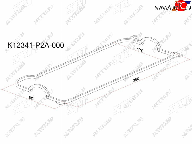 235 р. Прокладка клапанной крышки HO D13BD15B, D16A, 91-97 SAT K12341-P2A-000  с доставкой в г. Кемерово