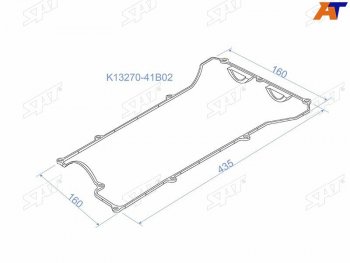 399 р. Прокладка клапанной крышки NS CG10, CG13, CGA3DE, Z10, K11 SAT K13270-41B02  с доставкой в г. Кемерово. Увеличить фотографию 1