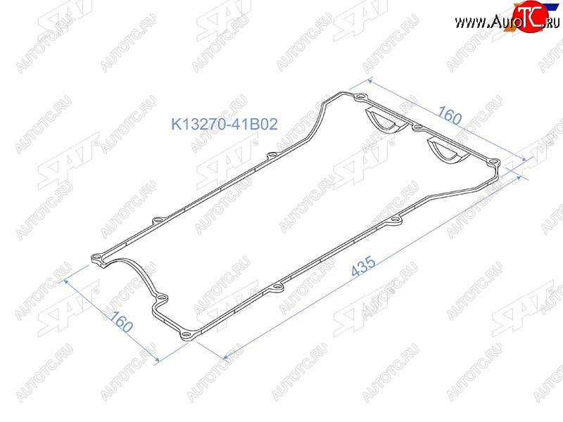 399 р. Прокладка клапанной крышки NS CG10, CG13, CGA3DE, Z10, K11 SAT K13270-41B02  с доставкой в г. Кемерово