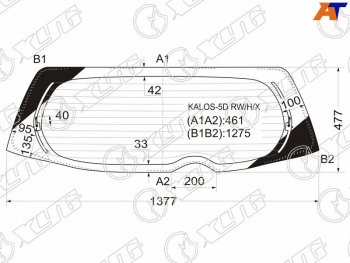 10 999 р. Стекло заднее (Цвет зеленый Обогрев) Chevrolet Aveo 02-11  Kalos 03-08  Daewoo Gentra 05-11  Kal XYG KALOS-5D RW/H/X  с доставкой в г. Кемерово. Увеличить фотографию 1