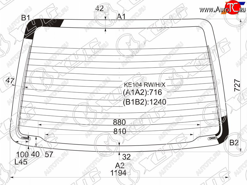 8 749 р. Стекло заднее (Цвет зеленый Обогрев) Toyota Corolla (E100) 91-02  Corolla FX 92-95 XYG KE104 RW/H/X  с доставкой в г. Кемерово