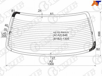 Стекло заднее (Цвет зеленый Обогрев 4D SED) Toyota Corolla (E100) 91-02 XYG KE100 RW/H/X