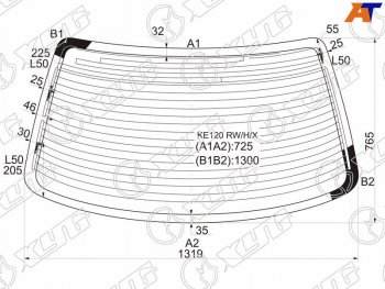 Стекло заднее (Цвет зеленый Обогрев) Toyota Corolla (E110) 95-01 XYG KE120 RW/H/X