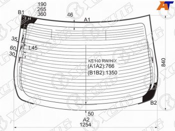 Стекло заднее (Цвет зеленый Обогрев Антенна Молдинг) Toyota Corolla (E150) 06-13  Corolla USA (E XYG KE140 RW/H/X