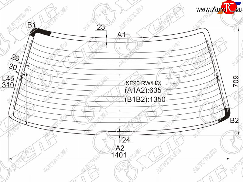4 199 р. Стекло заднее (Цвет зеленый Обогрев) Toyota Corolla (E90) 87-92 XYG KE90 RW/H/X  с доставкой в г. Кемерово