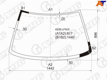 7 699 р. Стекло лобовое TOYOTA COROLLA LEVINSPRINTER TRUENO 87-91                                            XYG KE99 LFW/X  с доставкой в г. Кемерово. Увеличить фотографию 1