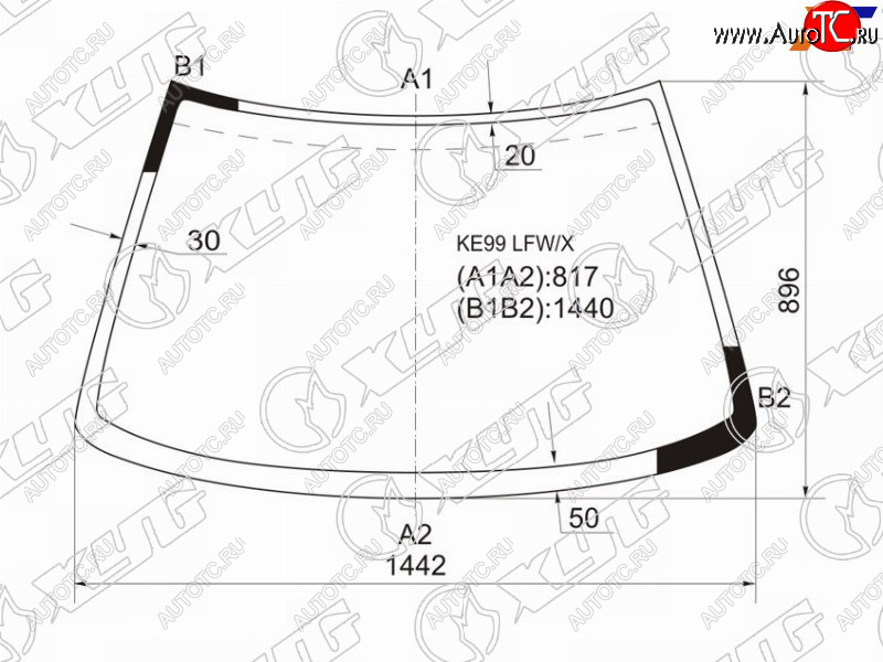 7 699 р. Стекло лобовое TOYOTA COROLLA LEVINSPRINTER TRUENO 87-91                                            XYG KE99 LFW/X  с доставкой в г. Кемерово