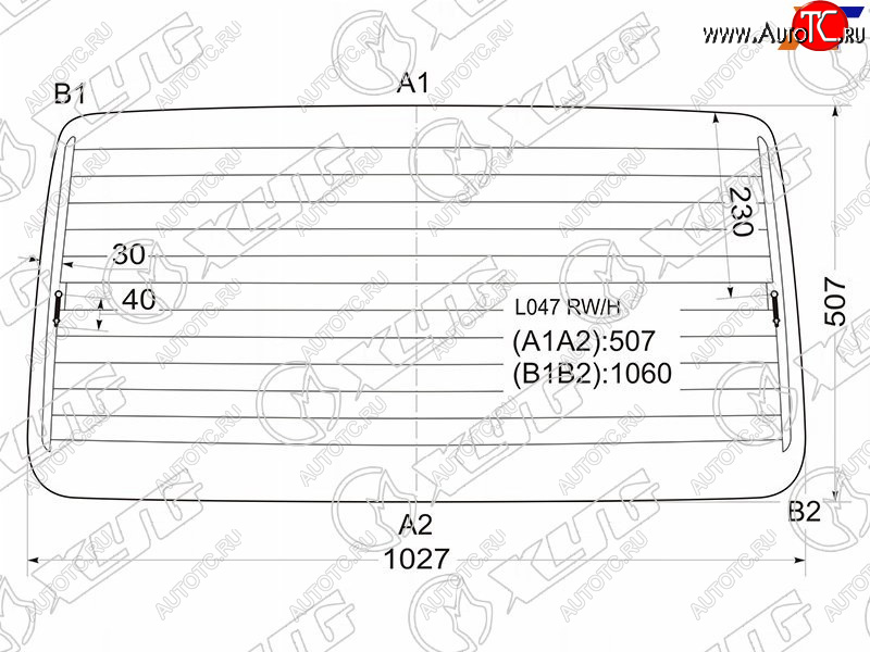 8 649 р. Стекло заднее (Цвет зеленый Обогрев) Mitsubishi Pajero 81-90  Hyundai Galloper 91-07 XYG L047 RW/H  с доставкой в г. Кемерово