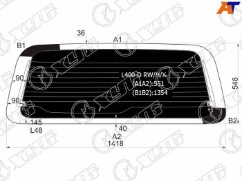 8 499 р. Стекло заднее (Затемненное Обогрев) Mitsubishi Delica 94-07  L400 94-06  Space Gear 94-07 XYG L400-D RW/H/X  с доставкой в г. Кемерово. Увеличить фотографию 1