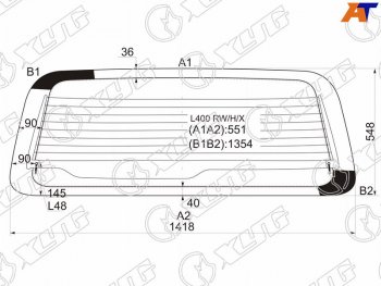 7 599 р. Стекло заднее (Цвет зеленый Обогрев) Mitsubishi Delica 94-07  L400 94-06  Space Gear 94-07 XYG L400 RW/H/X  с доставкой в г. Кемерово. Увеличить фотографию 1