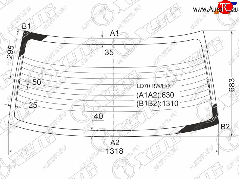 7 199 р. Стекло заднее с обогревом MITSUBISHI LANCER 4D SED 91-95                                             XYG LD70 RW/H/X  с доставкой в г. Кемерово