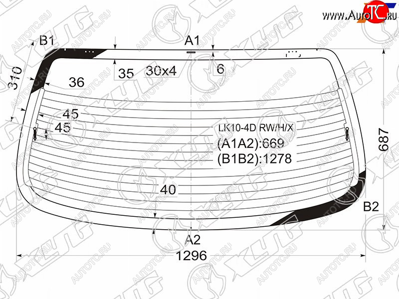 7 849 р. Стекло заднее (Цвет зеленый Обогрев) Toyota Echo 99-05  Platz 99-05 XYG LK10-4D RW/H/X  с доставкой в г. Кемерово