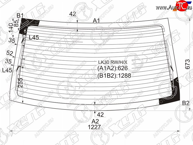 8 799 р. Стекло заднее (Цвет зеленый Обогрев Антенна) Toyota Belta 05-12  Vios 07-13  Yaris 05-13 XYG LK30 RW/H/X  с доставкой в г. Кемерово