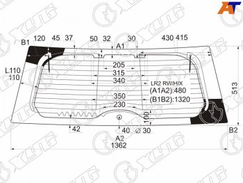 11 249 р. Стекло заднее (Цвет зеленый Обогрев Антенна) Land Rover Freelander 06-14 XYG LR2 RW/H/X  с доставкой в г. Кемерово. Увеличить фотографию 2