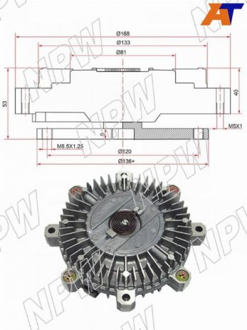 Вискомуфта MMC PAJERO 2.8TD 4M40 NPW M-101F