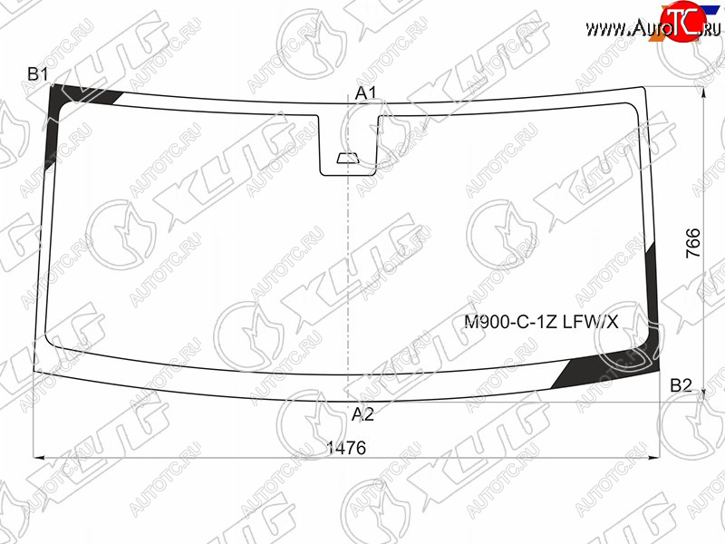 11 799 р. Стекло лобовое (Одна камера) Daihatsu Thor 16-20  Subaru Justy 16-  Toyota Roomy 16-  Tank 16- XYG M900-C-1Z LFW/X  с доставкой в г. Кемерово