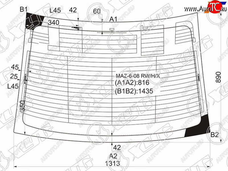 7 299 р. Стекло заднее (Цвет зеленый Обогрев Антенна 4D SED) Mazda 6 07-12  Atenza 07-12 XYG MAZ-6-08 RW/H/X  с доставкой в г. Кемерово