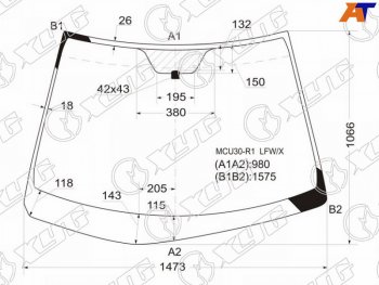 9 999 р. Стекло лобовое Toyota Harrier (XU30) 03-13  Lexus RX 03-09 XYG MCU30-R1 LFW/X  с доставкой в г. Кемерово. Увеличить фотографию 2