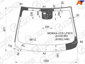 Стекло лобовое (Датчик дождя Молдинг) XYG Buick Encore дорестайлинг (2012-2016)