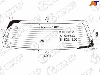 7 999 р. Стекло заднее (Цвет зеленый Обогрев) Toyota Highlander 00-07  Kluger V 00-07 XYG MU10 RW/H/X  с доставкой в г. Кемерово. Увеличить фотографию 1