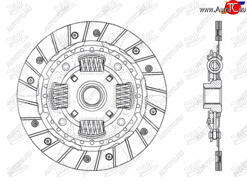 6 249 р. Диск сцепления MAZDA 3 1.3-1.6 04-09                                                                 PHC MZ-40  с доставкой в г. Кемерово