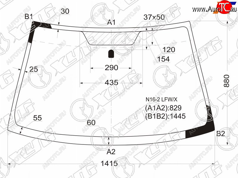 6 599 р. Стекло лобовое Nissan Almera 00-06  Bluebird Sylphy 00-05  Sunny Asia 00-12 XYG N16-2 LFW/X  с доставкой в г. Кемерово