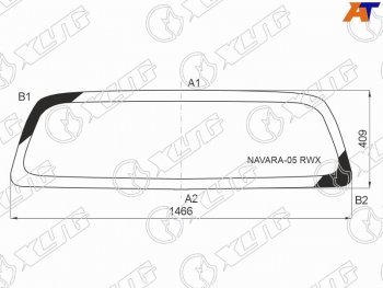 Стекло заднее (Цвет зеленый Обогрев) Nissan Frontier 04-21  Navara 04-15 XYG NAVARA-05 RW/H/X