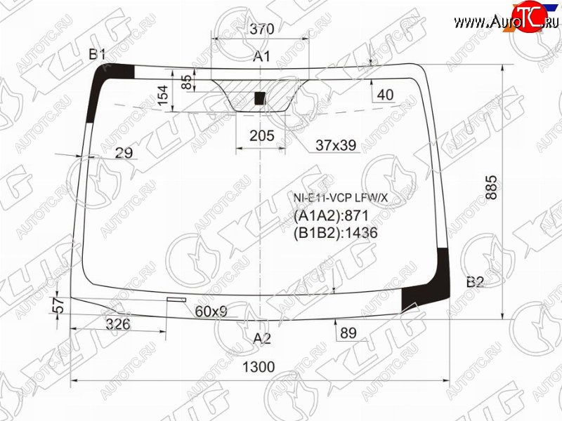 5 299 р. Стекло лобовое NISSAN NOTE 05-13 XYG NI-E11-VCP LFW/X  с доставкой в г. Кемерово