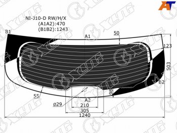 Стекло заднее (Затемненное Обогрев) Nissan Qashqai 06-13  Dualis 07-14 XYG NI-J10-D RW/H/X