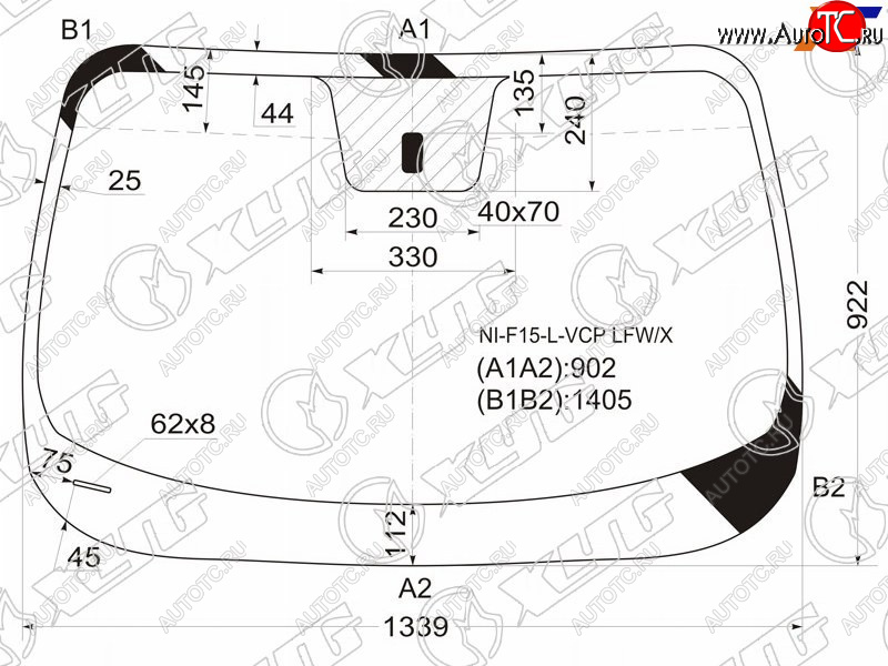 5 299 р. Стекло лобовое Nissan Juke 10-20 XYG NI-F15-L-VCP LFW/X  с доставкой в г. Кемерово