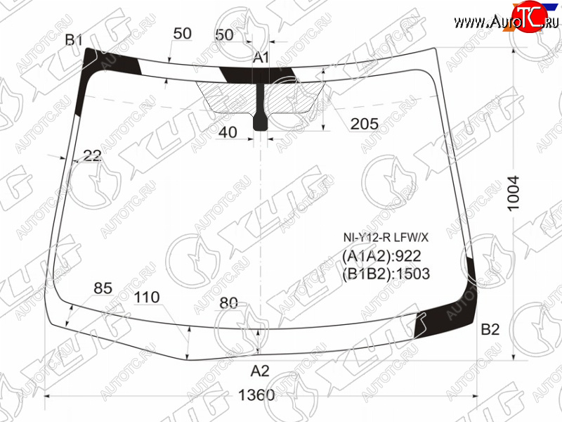 5 999 р. Стекло лобовое Nissan AD 06-16  Wingroad 05-18  Mazda Familia 07-18  Mitsubishi Lancer Japan 08-1 XYG NI-Y12-R LFW/X  с доставкой в г. Кемерово