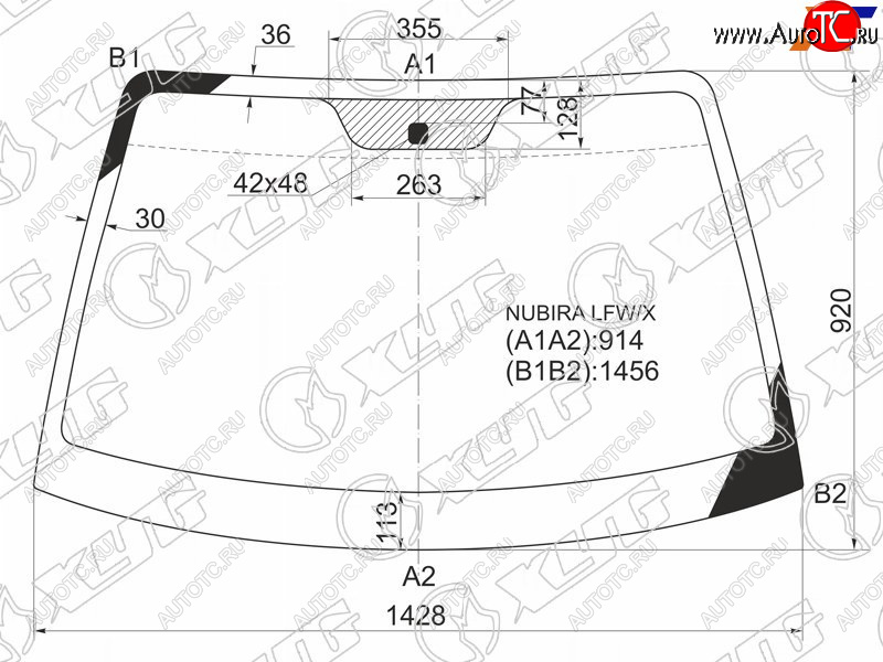 6 299 р. Стекло лобовое Daewoo Lacetti 04-09  Nubira 97-03 XYG NUBIRA LFW/X  с доставкой в г. Кемерово